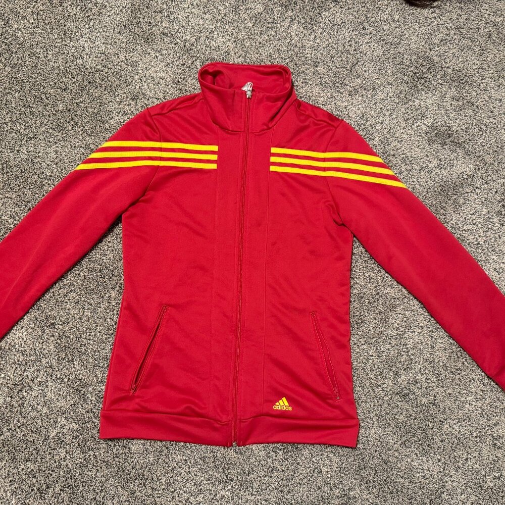 Adidas Hot Pink and Yellow track jacket - Size M